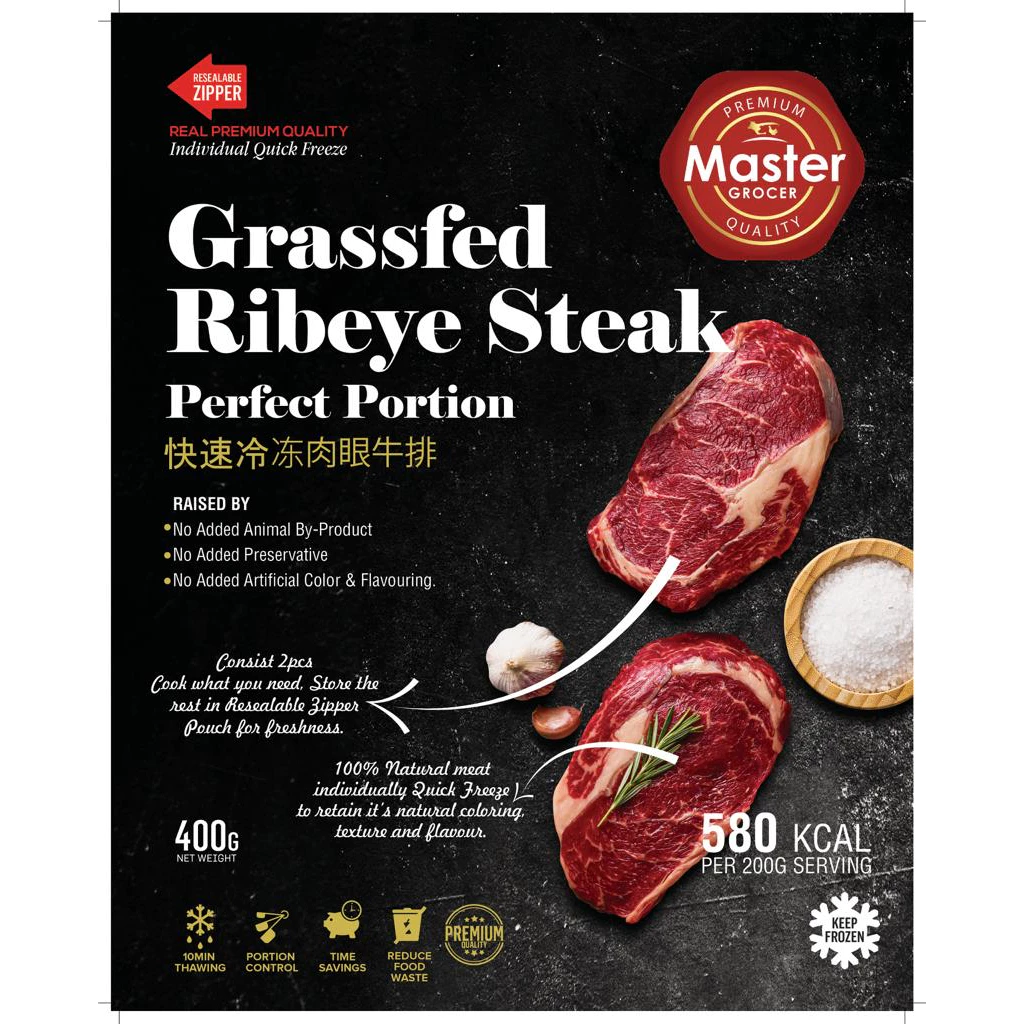Master Grocer’s Australia Beef Ribeye & Striploin Steak -5pcs